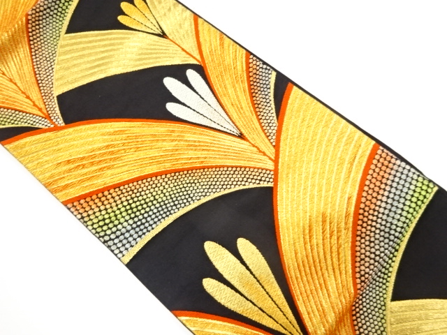 アンティーク　若松模様織り出し袋帯（着用可）